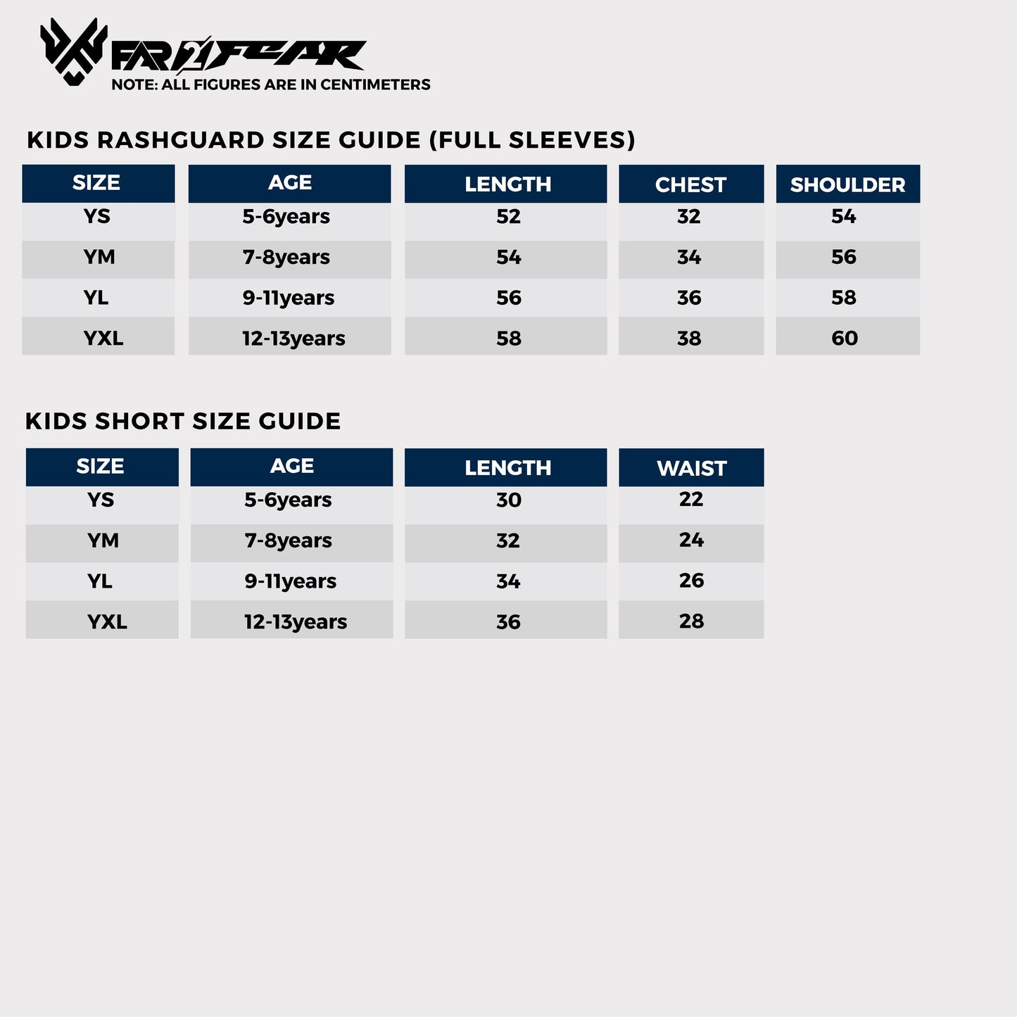 FAR2FEAR Kids No Gi - Wave Rider Rashguard & Short Set