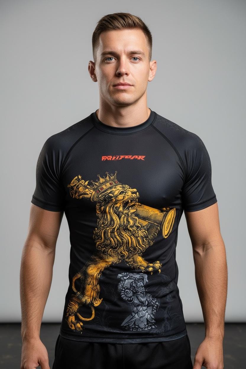 FAR2FEAR Mens No Gi - Crowned Conqueror Rashguard & Short Set