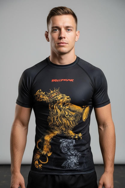 FAR2FEAR Mens No Gi - Crowned Conqueror Rashguard & Short Set