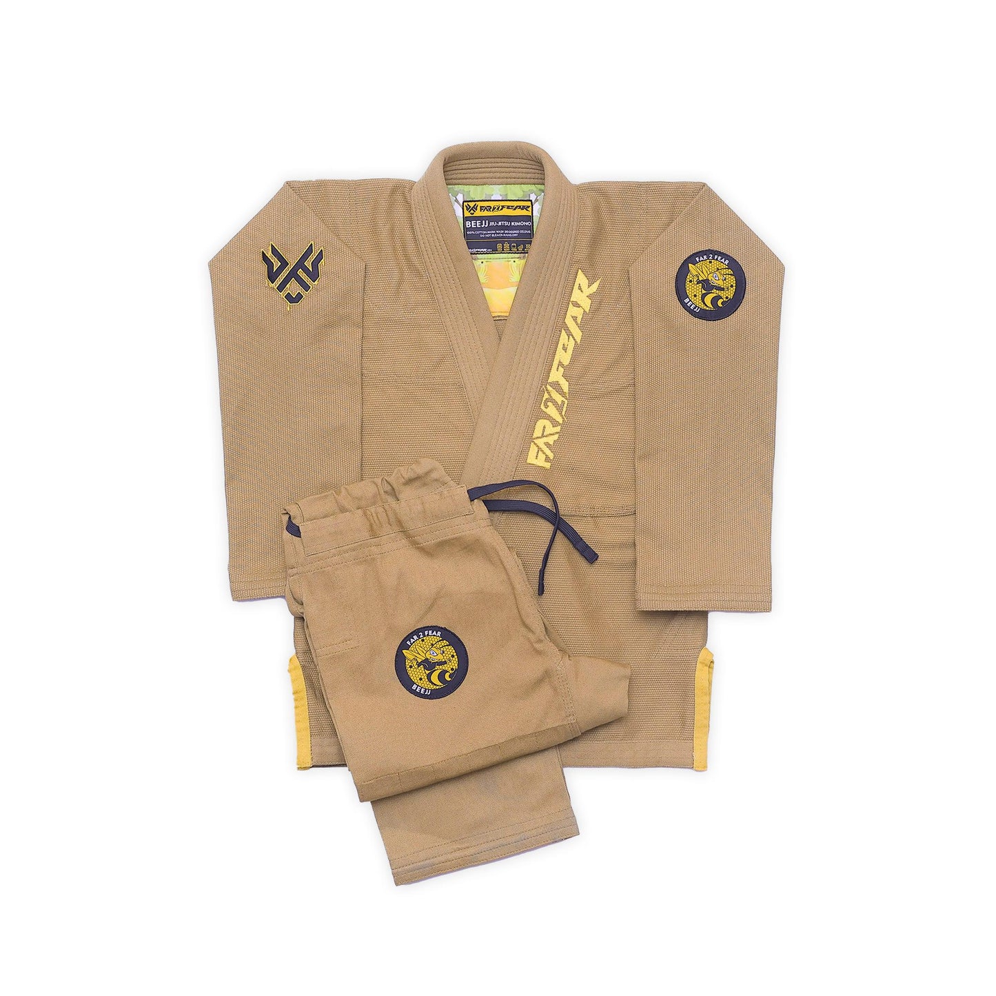 FAR2FEAR Kids Brazilian Jiu Jitsu Kimono - Buzzing Bees
