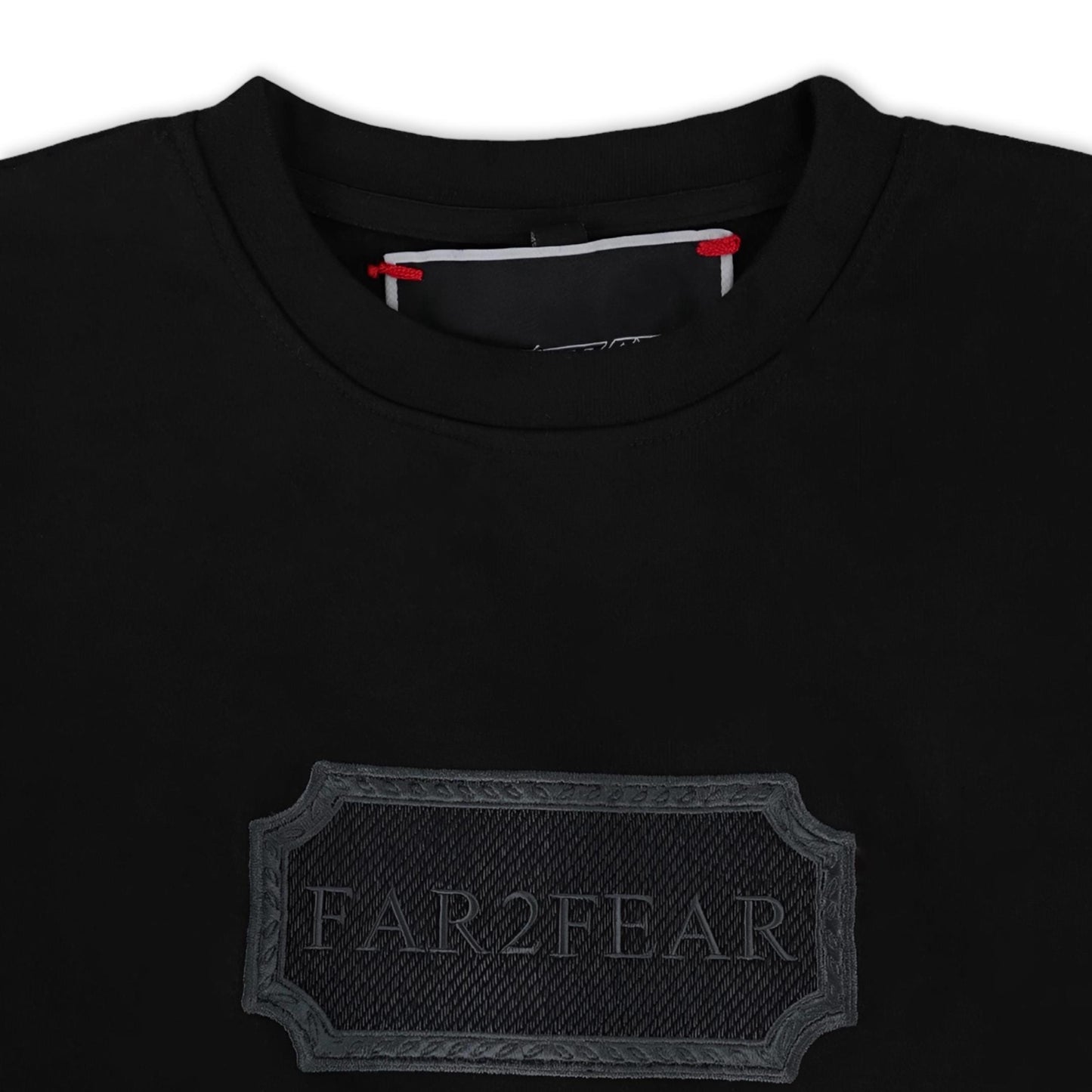 FAR2FEAR Unisex Black Embroidered T-Shirt