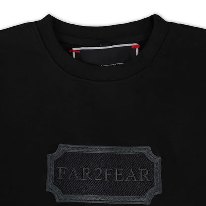FAR2FEAR Unisex Black Embroidered T-Shirt