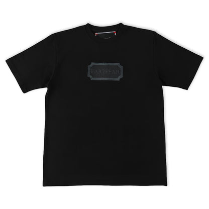 FAR2FEAR Unisex Black Embroidered T-Shirt