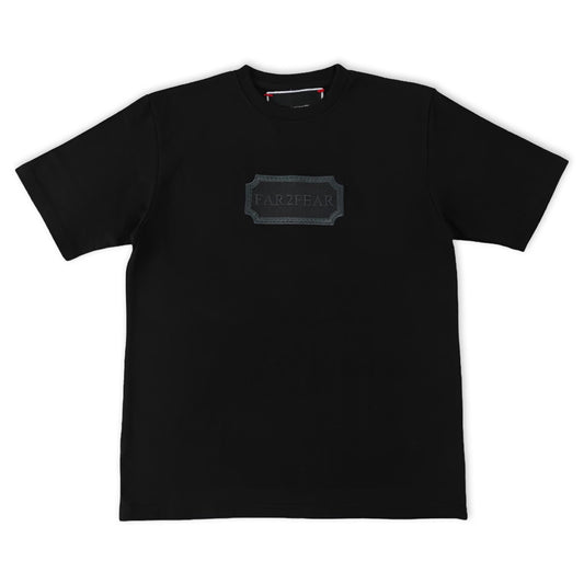FAR2FEAR Unisex Black Embroidered T-Shirt