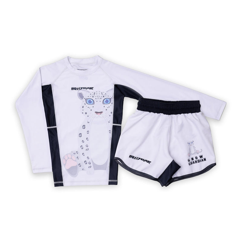 FAR2FEAR Kids No Gi - Snow Guardian Rashguard & Short Set
