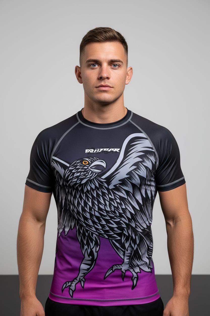 FAR2FEAR Mens No Gi - Master The Skies Rashguard & Short Set