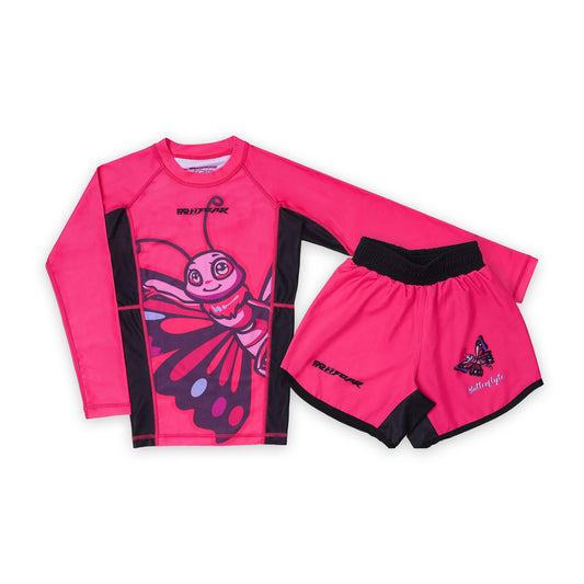 FAR2FEAR Kids No Gi- Butterflyte Rashguard & Short Set