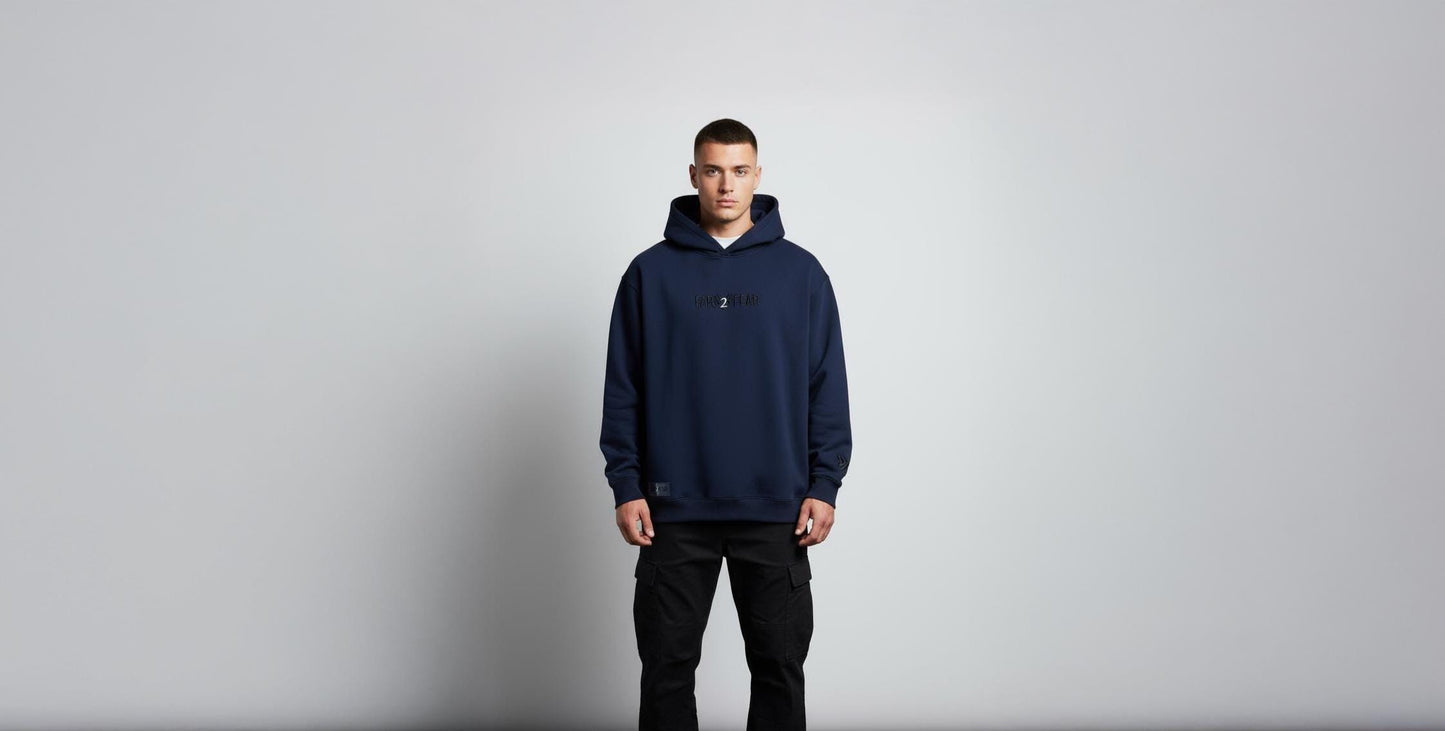 FAR2FEAR Classic Navy Unisex Hoodie